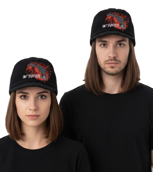 Gorra unisex con visera y logo de "My Chemical Romance", gorro informal, KC1012411MCR, negro/rojo