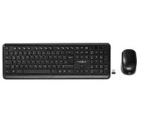 Ratón y teclado inalámbricos Nedis, conexión inalámbrica mediante nanorreceptor USB, KBMCW10BKDE, negro