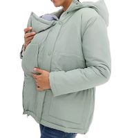 Veste 3 en 1 durable matelassée pour femme, vêtement de grossesse, avec insert porte-bébé 945524 Vert Veste 3 en 1 durable matelassée pour femme, vêtement de grossesse, avec insert porte-bébé 945524 Vert