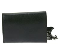 Cartera de piel COHEED AND CAMBRIA con logo, cierres metálicos a presión y cadena, estilo gótico rockero LW105544COH0 Negro/Dorado