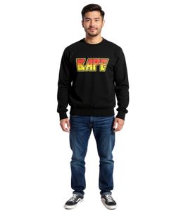 A Bathing Ape Bape Herren Crystal Stone Lässiges Sweatshirt mit Rundhalsausschnitt in Schwarz