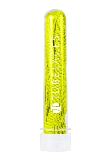 TubeLaces Flat Shoelaces neon yellow