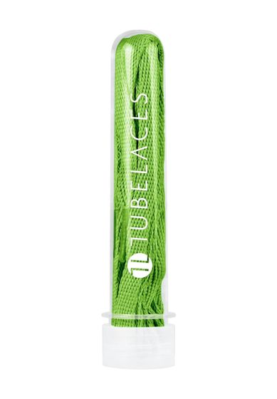 TubeLaces White Flat Schnürsenkel limettengrün
