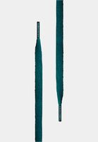 TubeLaces White Flat Schnürsenkel petrol