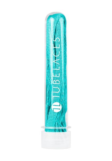 TubeLaces White Flat Schnürsenkel aquarius