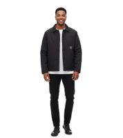 ROUGH. Overshirt-Jacke – Übergangsjacke mit Hemdkragen & Brusttasche in Schwarz