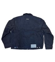 ROUGH. Herren Jeans-Jacke mit Reißverschluss Übergangs-Jacke Herbst-Jacke Schwarz