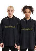 WOOD WOOD Len Baseline Ls Polo schwarz