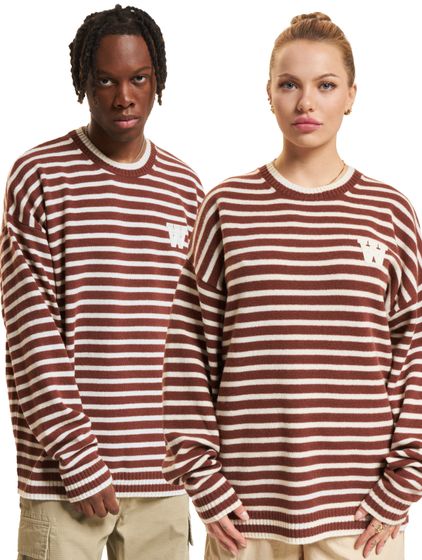 WOOD WOOD Tya striped oversized sweater acorn