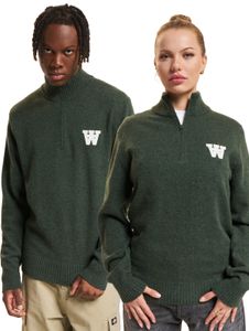 WOOD WOOD Blu AA CS Halfzip Pullover naturgrün