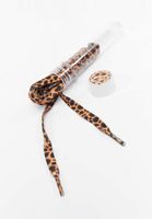 TubeLaces White Flat Schnürsenkel Gepard