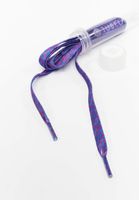 Lacets plats blancs TubeLaces bleu roi