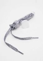 Lacets plats blancs TubeLaces gris foncé/gris clair