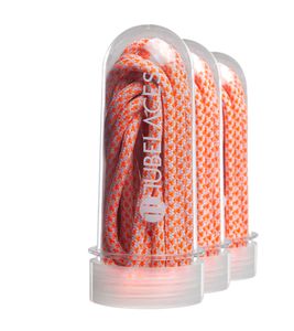 TubeLaces White Flat Schnürsenkel weiß/neongrün