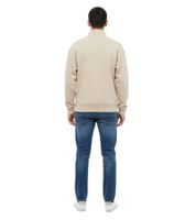 Felpa da uomo Soulland Ken - Elegante pullover con mezza zip dal design pulito - Beige