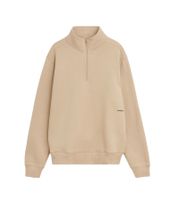Felpa da uomo Soulland Ken - Elegante pullover con mezza zip dal design pulito - Beige