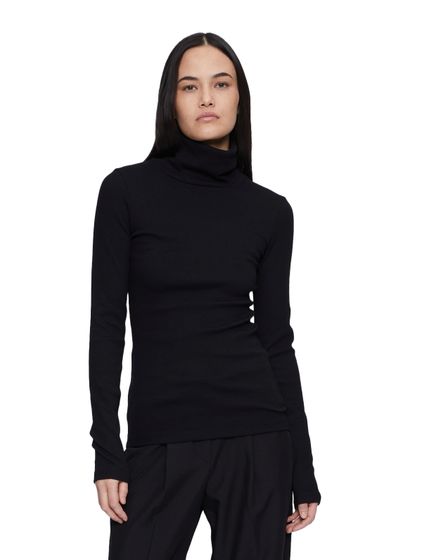 JJXX Fan Rib Maniche Lunghe Nero