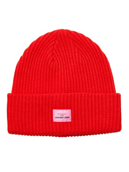 JJXX Othelia Knit Beanie Mützen feurig rot