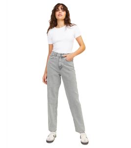 Jeans a vita alta JJXX Lisbon Mom R4040 in denim grigio chiaro