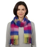 Sciarpa autunnale da donna JJXX Leslie con frange, morbida sciarpa lunga intrecciata, semplice sciarpa invernale, verde chiaro di luna / Surf the Web / Fucsia