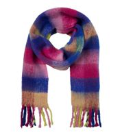 Sciarpa autunnale da donna JJXX Leslie con frange, morbida sciarpa lunga intrecciata, semplice sciarpa invernale, verde chiaro di luna / Surf the Web / Fucsia