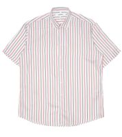 Camicia a righe Soulland Basil da uomo - Camicia classica a righe in bianco/rosso di alta qualità