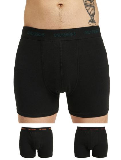 ONLY & SONS Fitz Colour Logo Trunk 3er-Pack Boxershorts schwarz