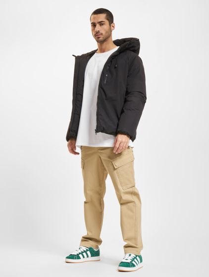 ONLY & SONS Zane puffer jacket with hood, black