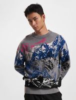 ONLY & SONS Maxin 12 Lässiges Strick-Sweatshirt mit Rundhalsausschnitt, Dunkelgrau-Melange