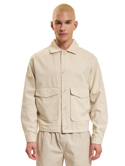 ONLY & SONS Eliot Linen 0007 Transition Jackets Silver Lining