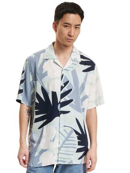 ONLY & SONS Bertil Reg Visc Linen AOP T-Shirts Bergfrühling