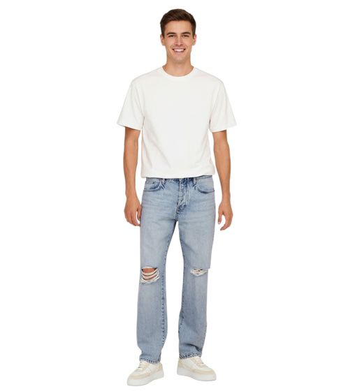 ONLY & SONS Edge 8785 Tai Straight Fit Jeans, hellblauer Denim