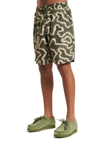 ONLY & SONS Noy Abstract Shorts in dusty olive green