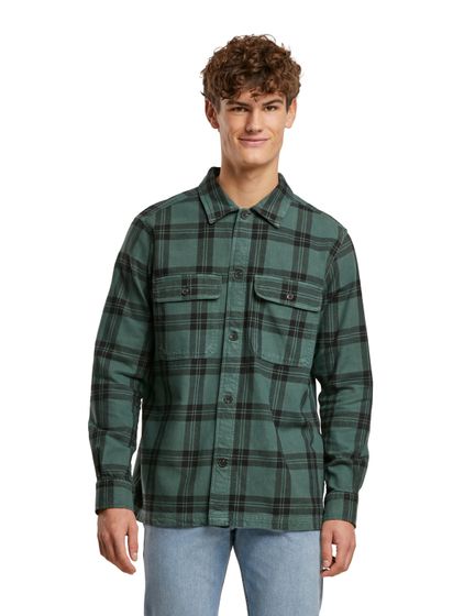 ONLY & SONS Oliver Twill Overdye Hemden darkest spruce black