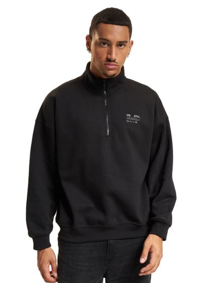 ONLY & SONS Engel Vtg-Pullover mit halbem Reißverschluss in Schwarz