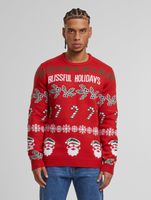 ONLY & SONS Xmas Reg 5 Allover Crew Strickpullover, pompeianrot, glückselig