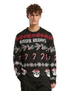 ONLY & SONS Xmas Reg 5 Allover Crew Knitted Sweater Black Selig