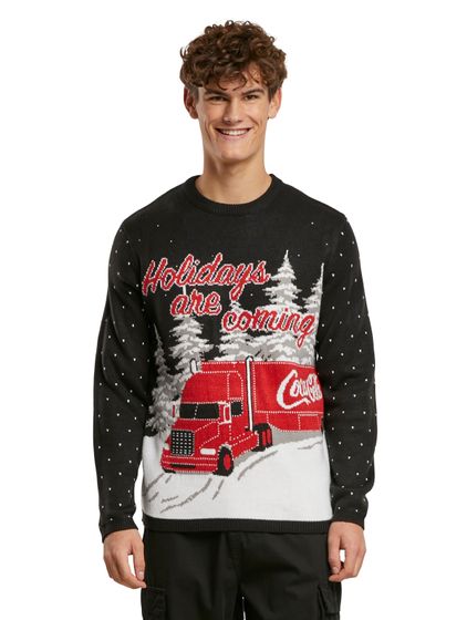 ONLY & SONS Xmas Reg 5 Cola Rundhals-Strickpullover in Dunkelmarineblau