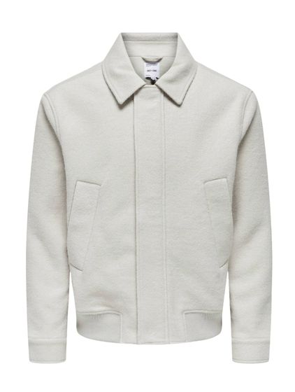 ONLY & SONS Wayne Wool bomber jacket “Moonstruck”