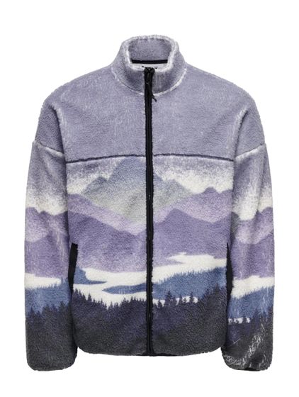 ONLY & SONS Blaze Aop Full Zip Hoodies Dusk