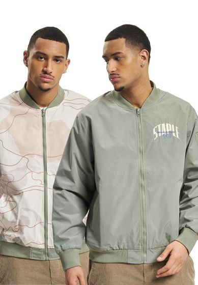 STAPLE Montrose Wende-Bomberjacke beige