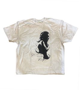 T-shirt ROUGH. Manches courtes, élégant en coton, idéal au quotidien, blanc/beige T-shirt ROUGH. Manches courtes, élégant en coton, idéal au quotidien, blanc/beige