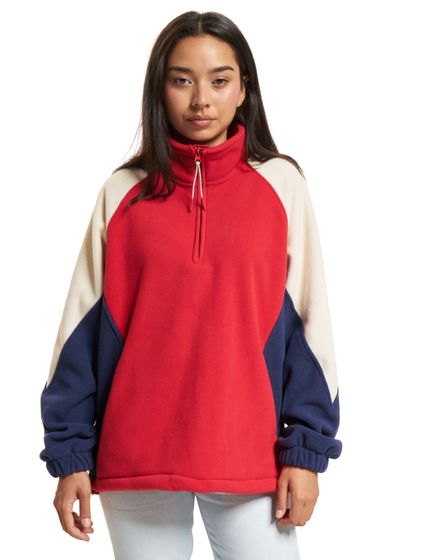 TheJoggConcept Clay Logo Halfzip Übergangsjacken racing red mix