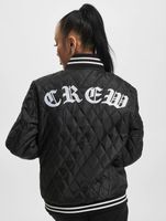 Chaqueta universitaria acolchada negra Sixth June Crew