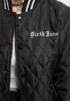 Chaqueta universitaria acolchada negra Sixth June Crew