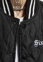 Chaqueta universitaria acolchada negra Sixth June Crew