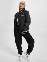 Chaqueta universitaria acolchada negra Sixth June Crew