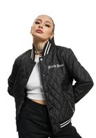 Chaqueta universitaria acolchada negra Sixth June Crew