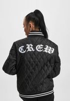 Chaqueta universitaria acolchada negra Sixth June Crew