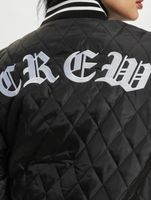 Chaqueta universitaria acolchada negra Sixth June Crew